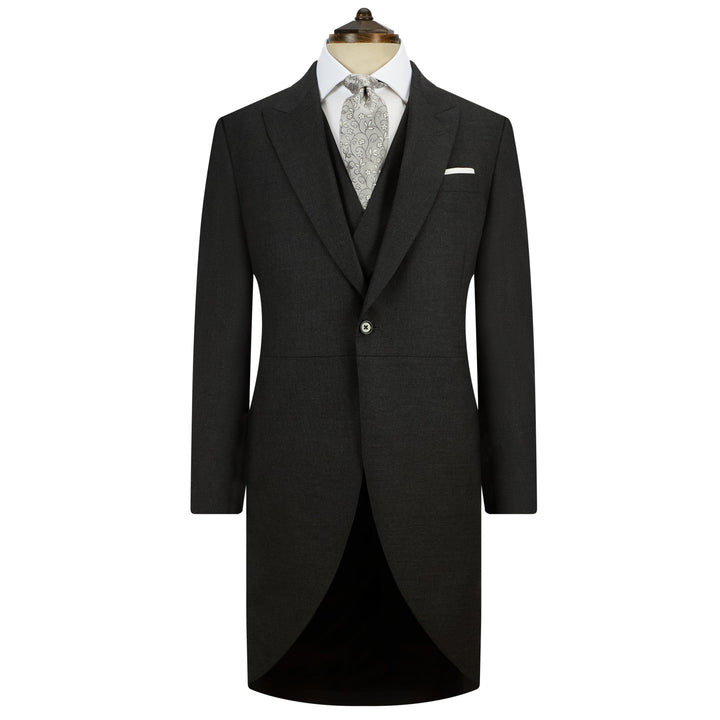 Charcoal Wool Cashmere Morning Coat