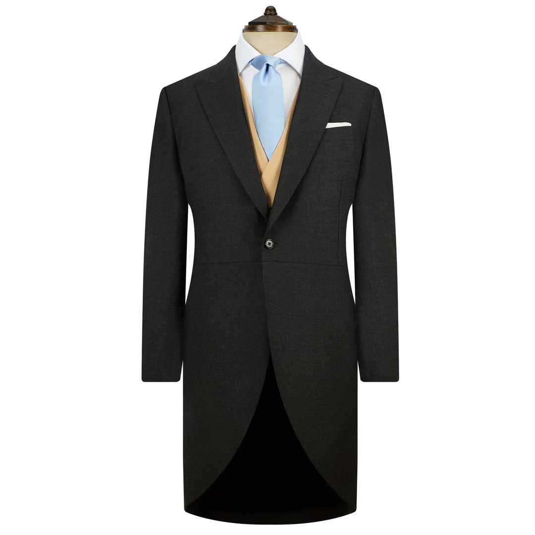 Charcoal Wool Cashmere Morning Coat