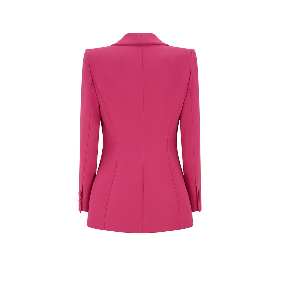 Tailored Jacket Long Crepe Jacket Tailored Shawl Crepe Cady Jacket