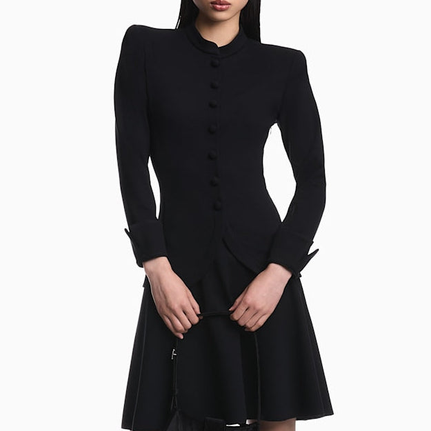 Button Front Tailored Dress