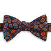 Navy and Orange Paisley Madder Silk Bow Tie