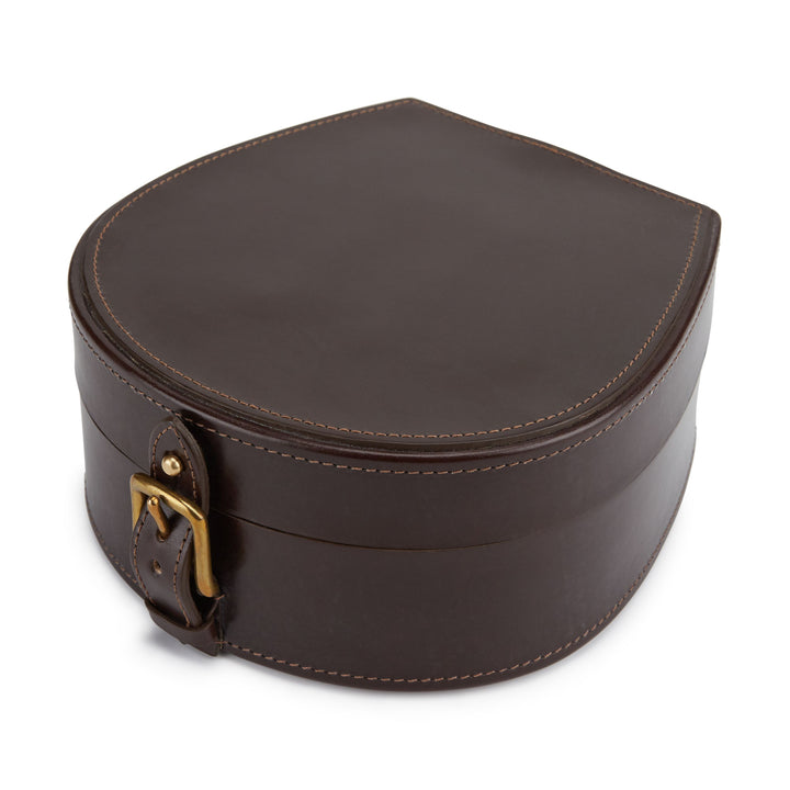 Brown Leather Horseshoe Collar Box