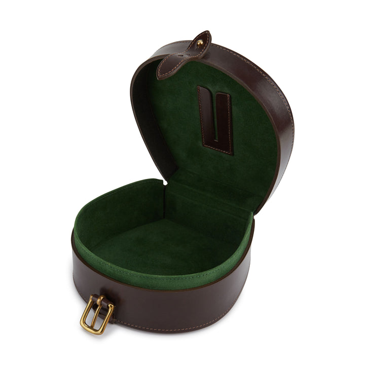 Brown Leather Horseshoe Collar Box