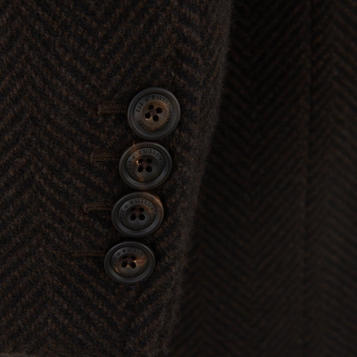 Warrington Brown Herringbone Cashmere Coat