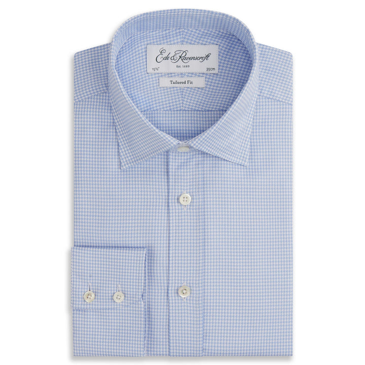 Alex Blue and White Puppytooth Shirt