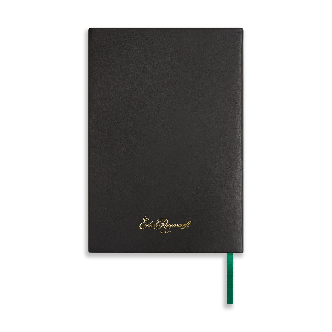 A5 Leather Bound Black Notebook