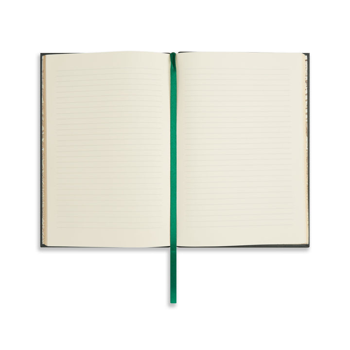 A5 Leather Bound Dark Green Notebook