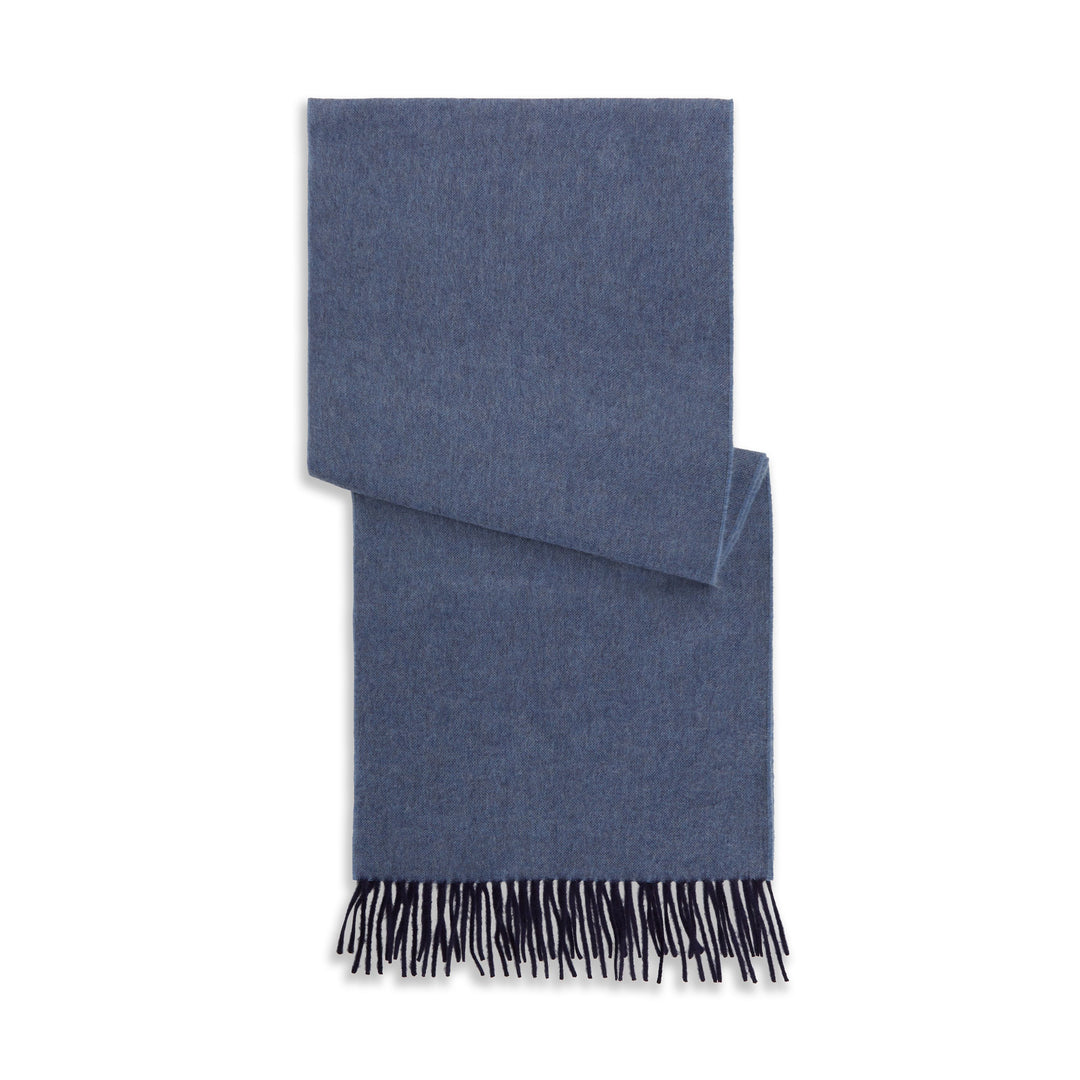Arran Reversible Navy and Blue Cashmere Scarf