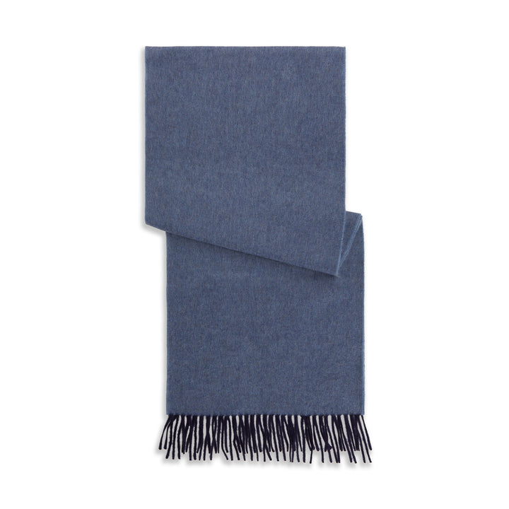 Arran Reversible Navy and Blue Cashmere Scarf