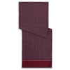 Burgundy and Navy Geo Twill Shappe Double Print Silk Scarf