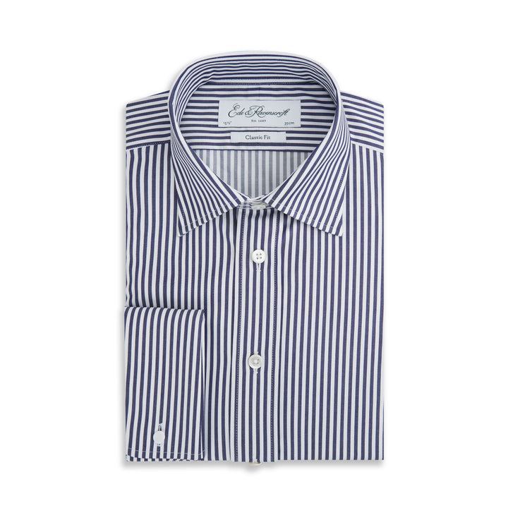 Ainsley Navy White Bengal Stripe Shirt