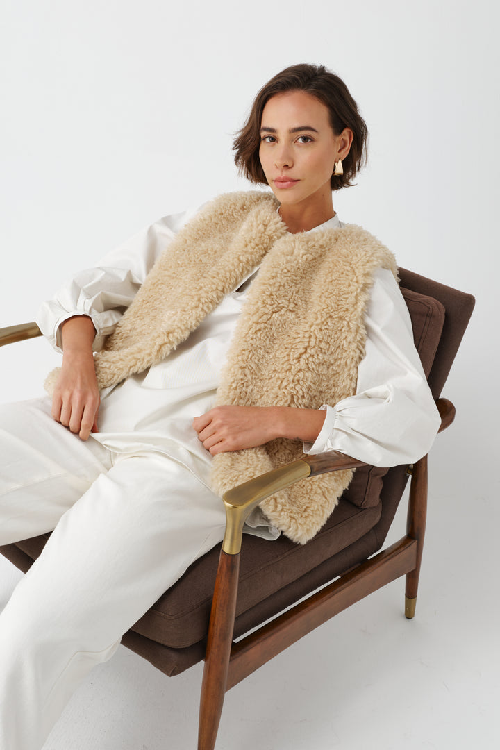 Gilet Faux Sheepskin