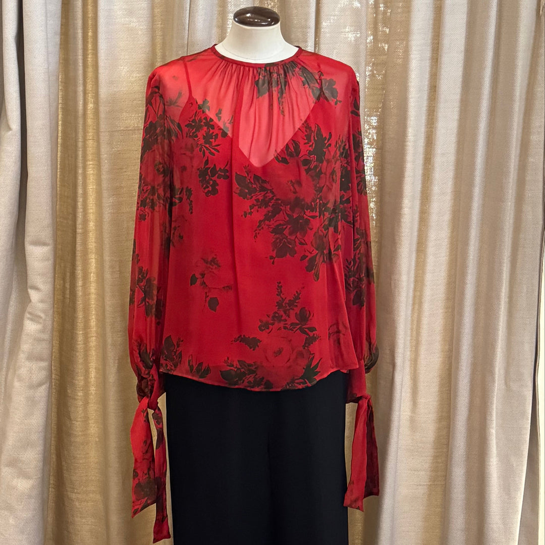 Fabia Rose Chiffon Silk Blouse