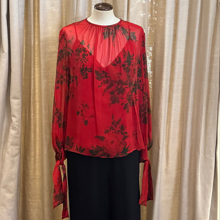 Fabia Rose Chiffon Silk Blouse