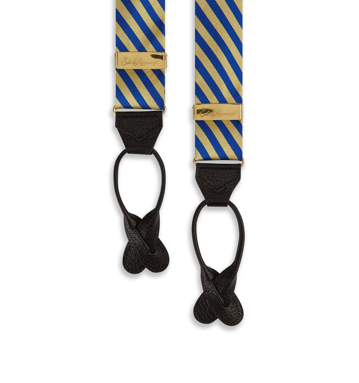 Lincoln's Inn Stripe Yellow Blue Silk Braces