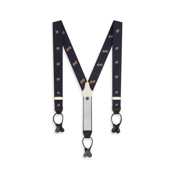 Inns of Court Crest Navy Gold Silk Braces