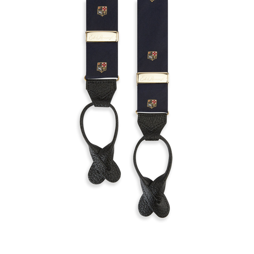 Inns of Court Crest Navy Gold Silk Braces