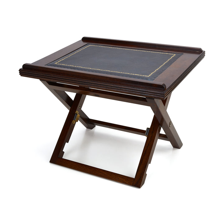 Hardwood Lectern with Leather Top Blue