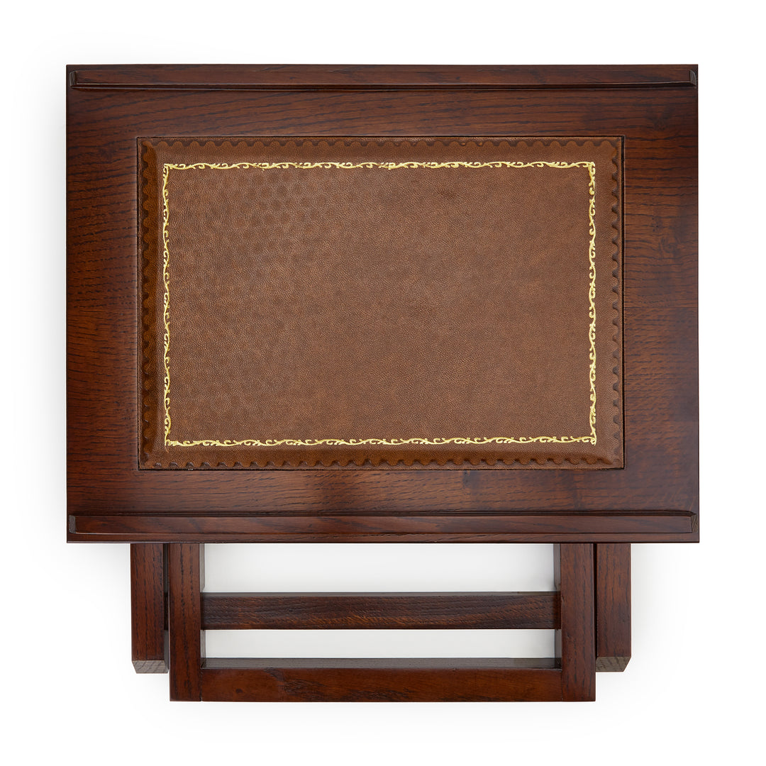 Hardwood Lectern with Leather Top Gold