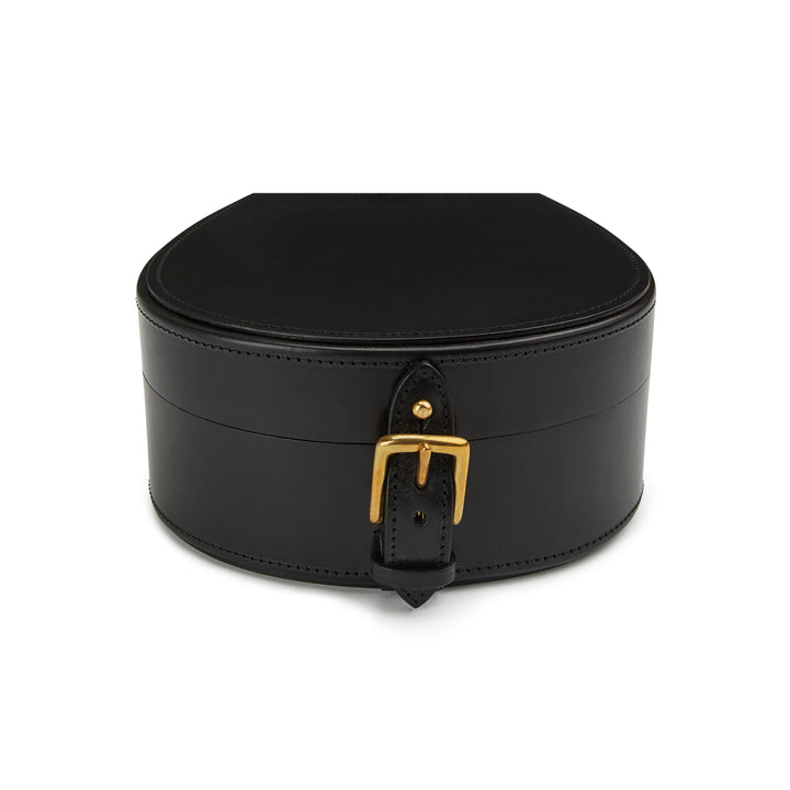 Black Leather Horseshoe Collar Box