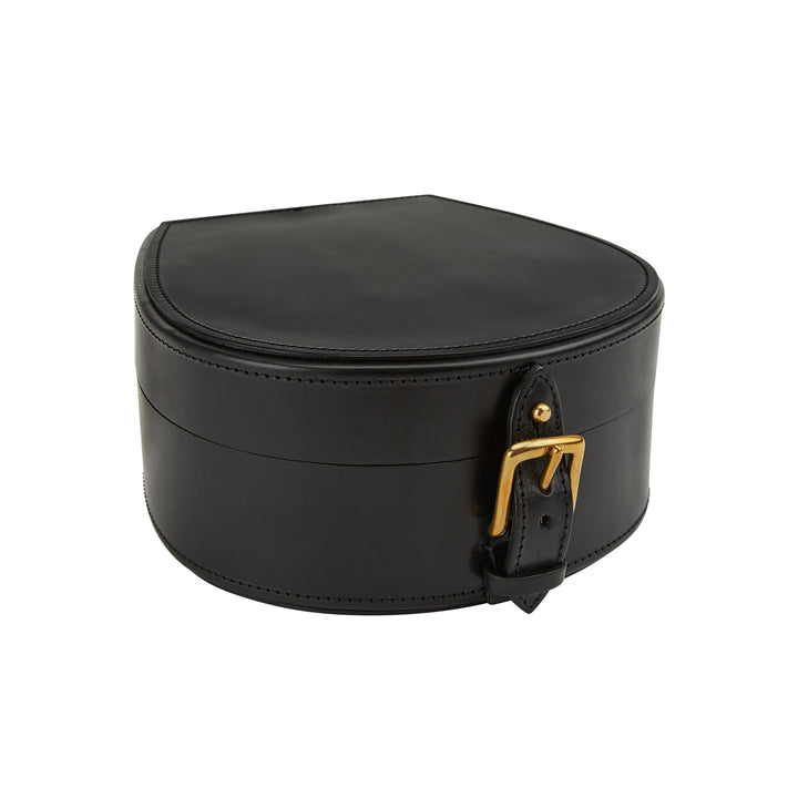 Black Leather Horseshoe Collar Box