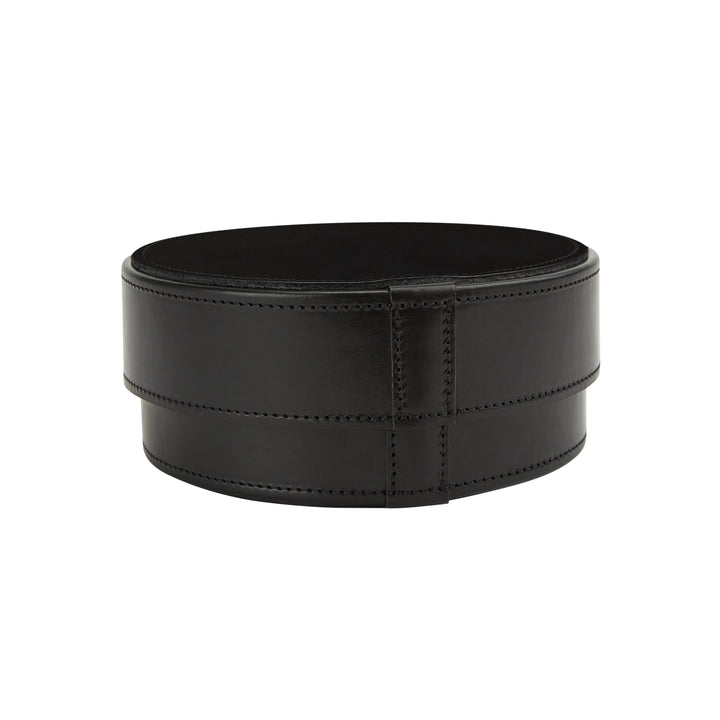 Black Leather Round Collar Box