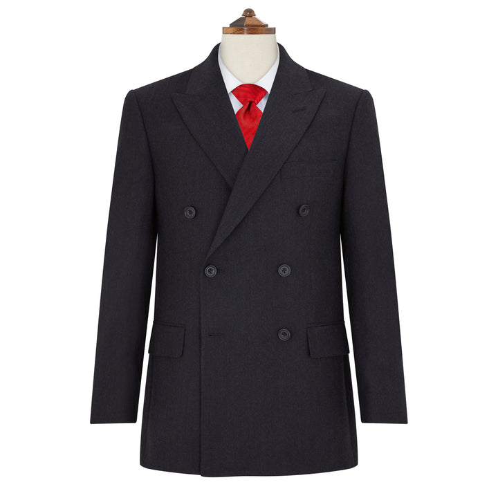 Kingsbury Charcoal Wide Herringbone Suit