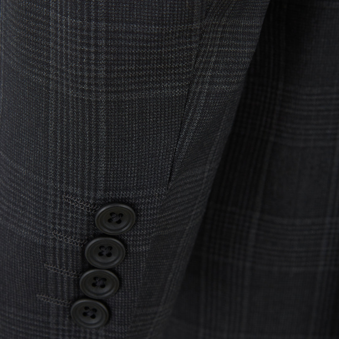 Farringdon Charcoal Prince Of Wales Suit