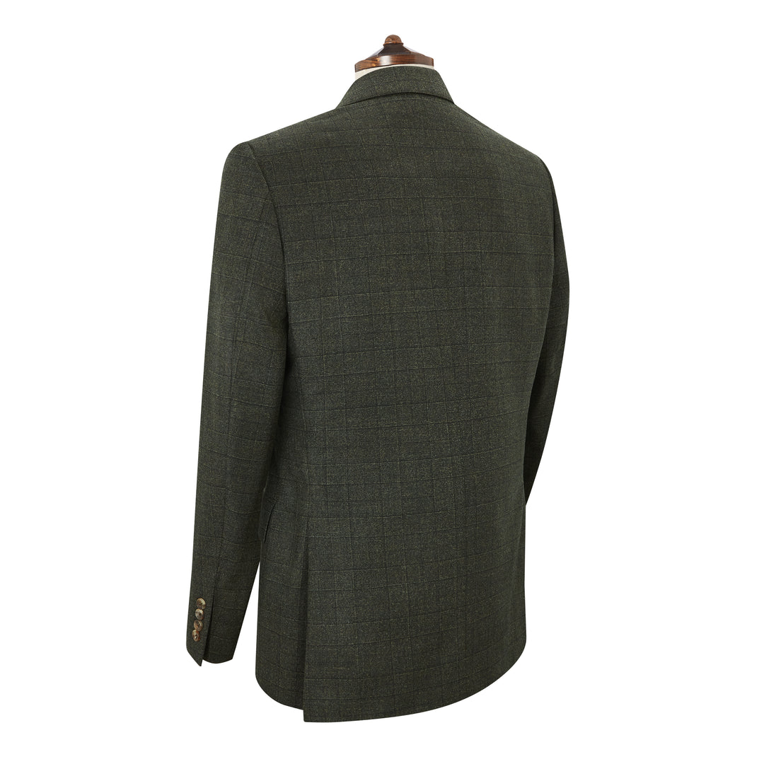 Barnes Green Prince Of Wales Check Flannel Suit