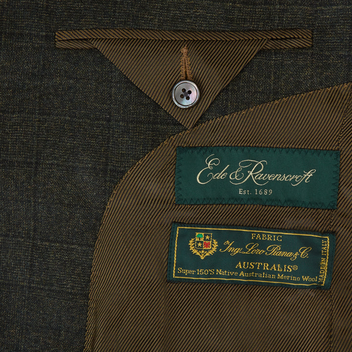 Barnes Green Prince Of Wales Check Flannel Suit