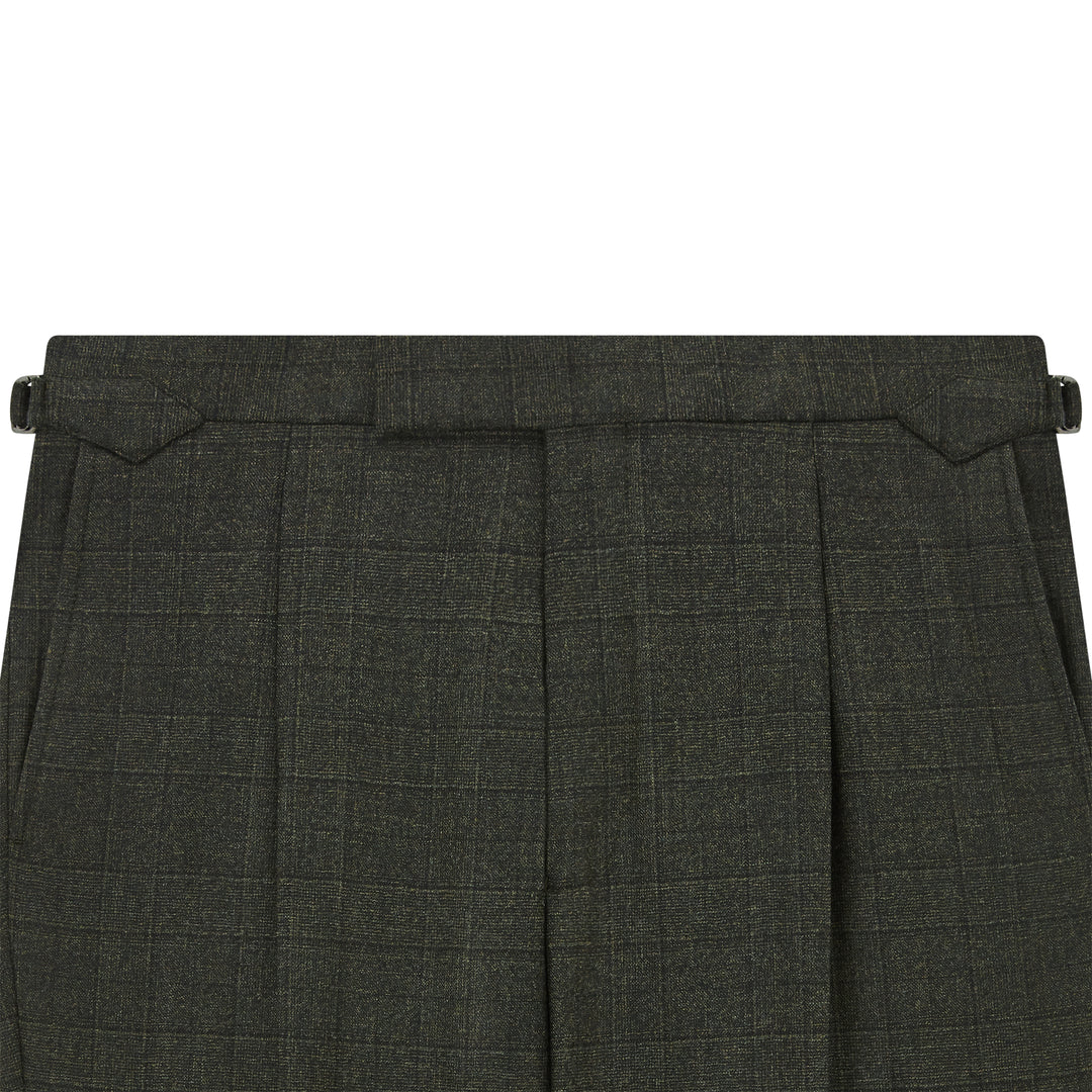 Barnes Green Prince Of Wales Check Flannel Suit