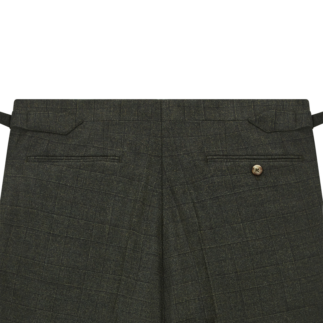 Barnes Green Prince Of Wales Check Flannel Suit