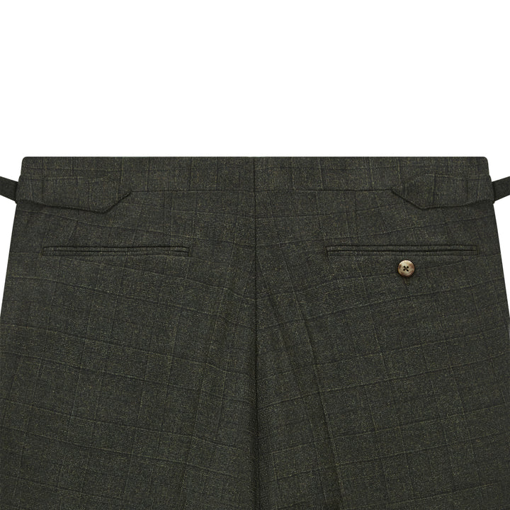 Barnes Green Prince Of Wales Check Flannel Suit