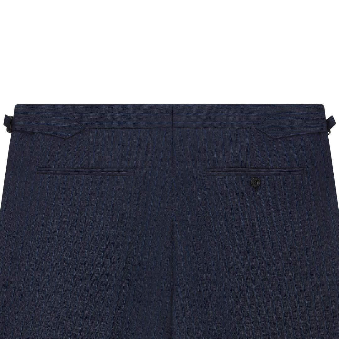 Barnes Navy Textured Stripe Suit