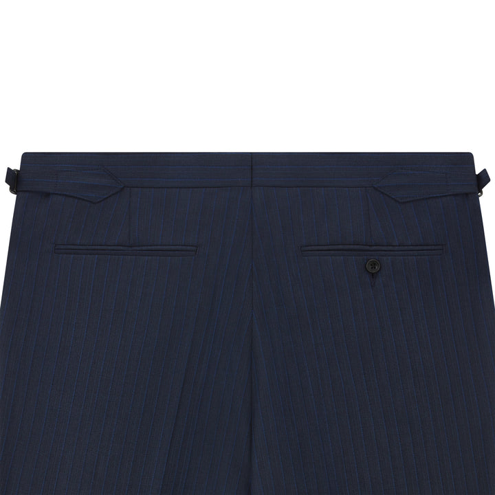 Barnes Navy Textured Stripe Suit