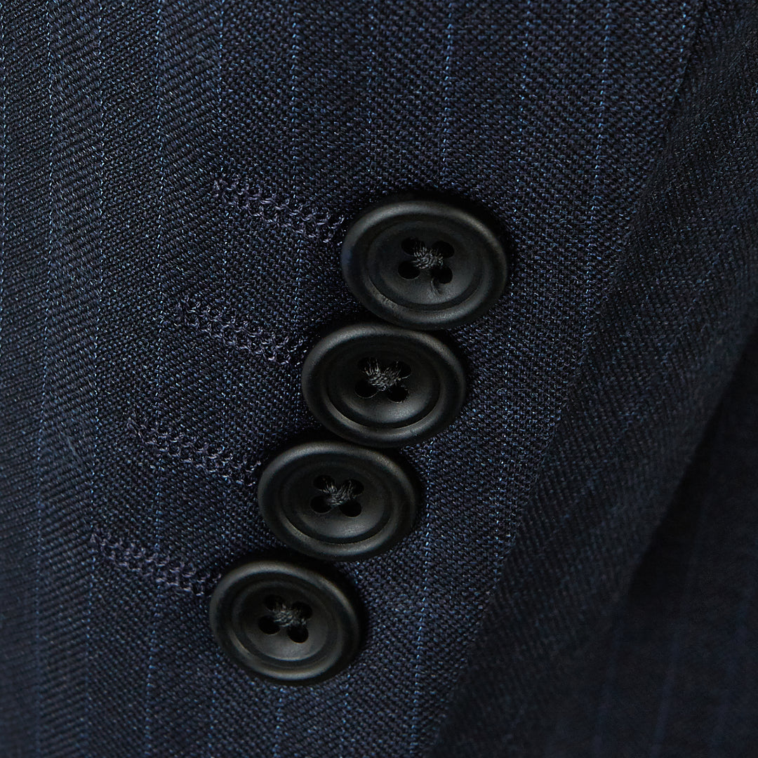 Barnes Light Navy Stripe Flannel Suit