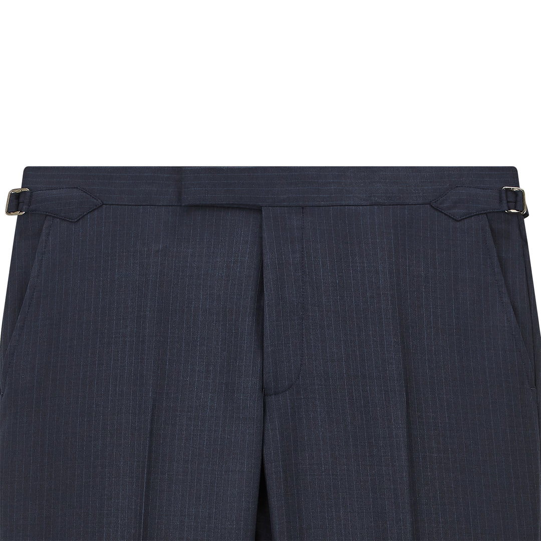 Barnes Light Navy Stripe Flannel Suit