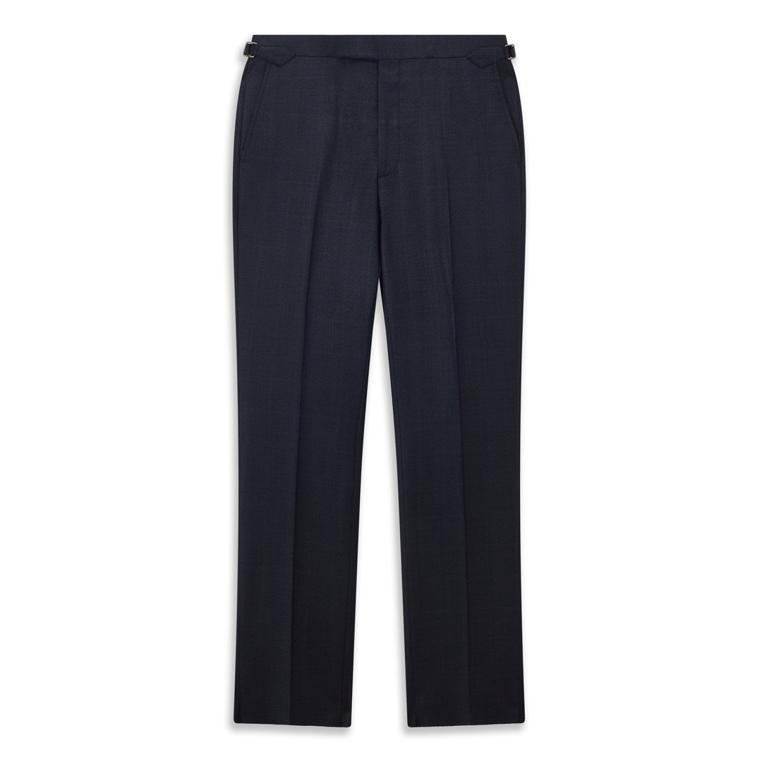 Barnes Light Navy Check Flannel Suit