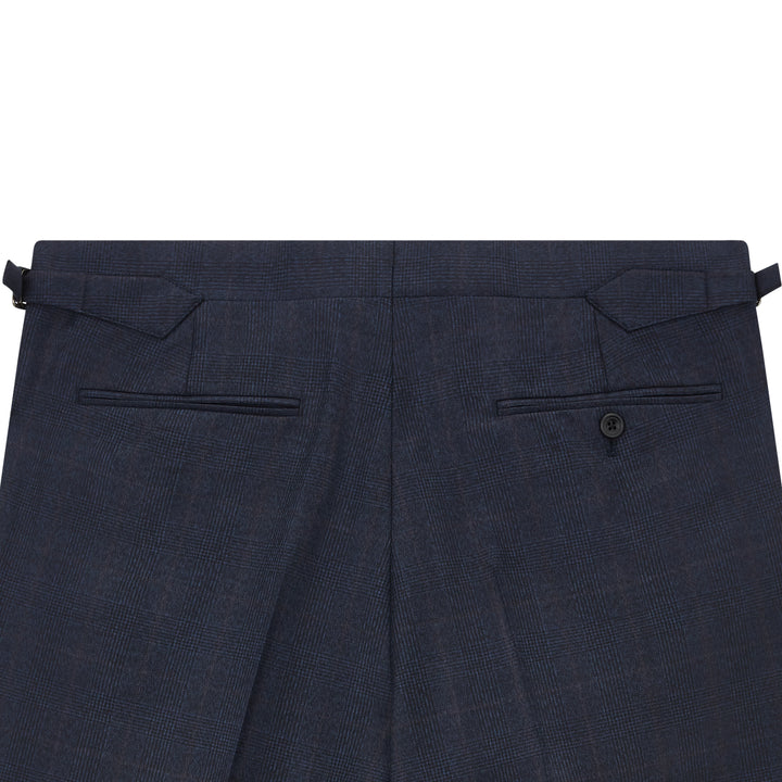 Barnes Light Navy Check Flannel Suit