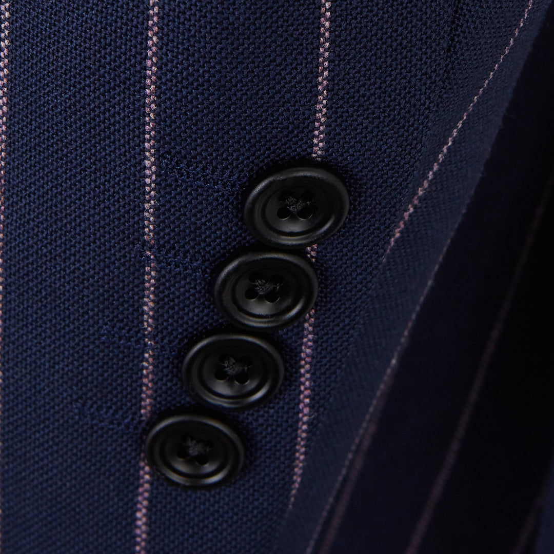Cambridge Navy Pink Wide Stripe Suit