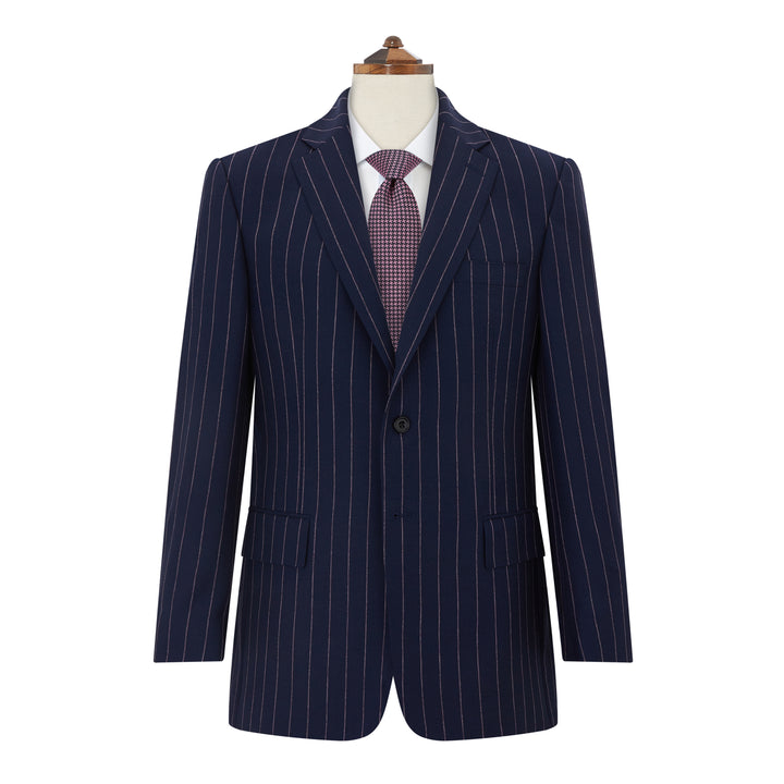 Cambridge Navy Pink Wide Stripe Suit