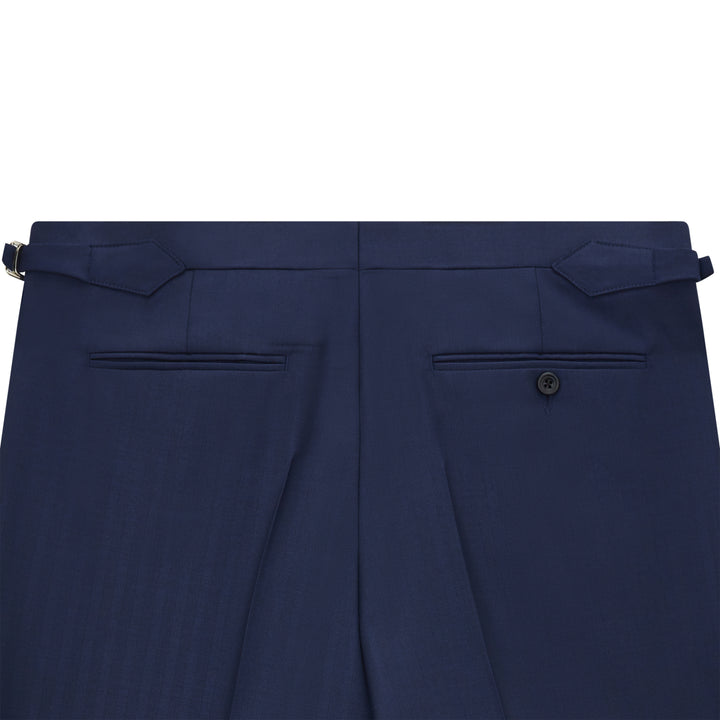 Barnes Navy Herringbone Suit