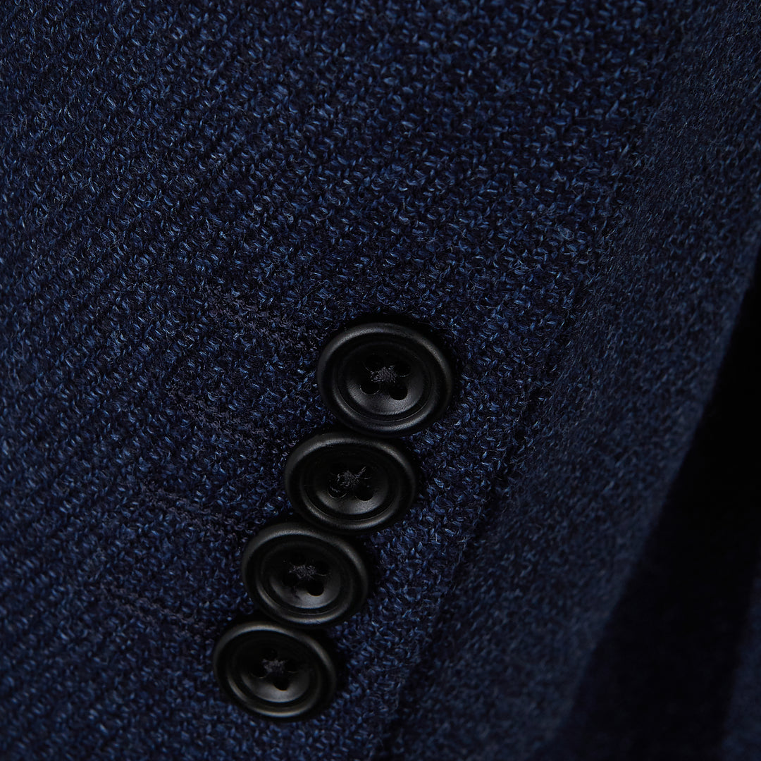 William Navy Tweed Wool and Silk Jacket