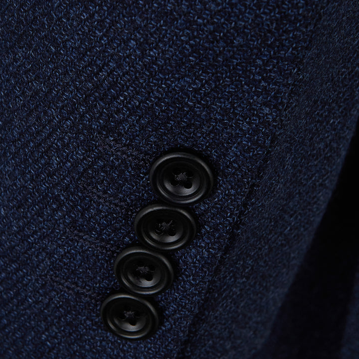 William Navy Tweed Wool and Silk Jacket