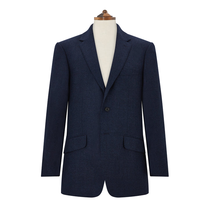 William Navy Tweed Wool and Silk Jacket