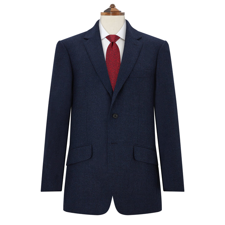 William Navy Tweed Wool and Silk Jacket