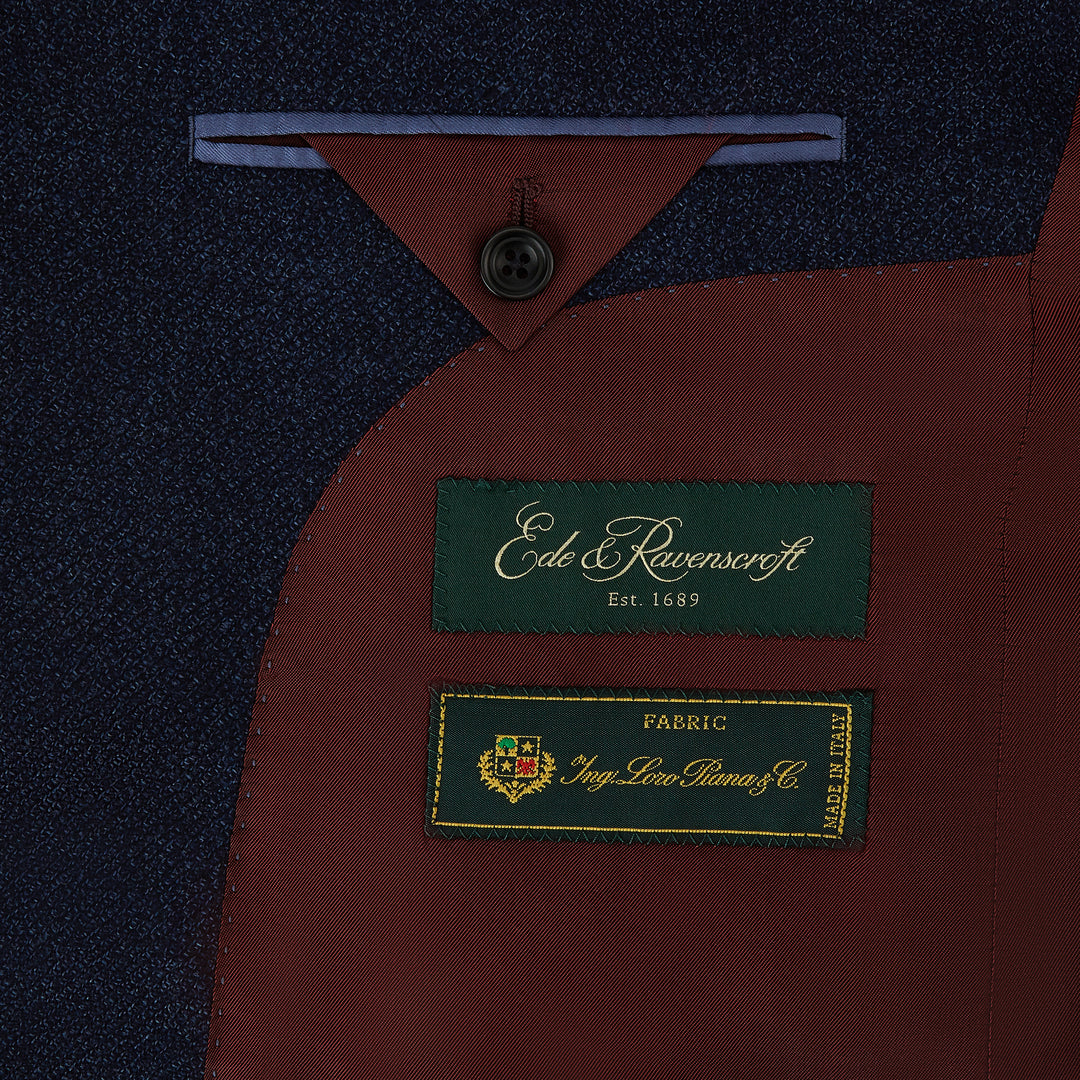 William Navy Tweed Wool and Silk Jacket