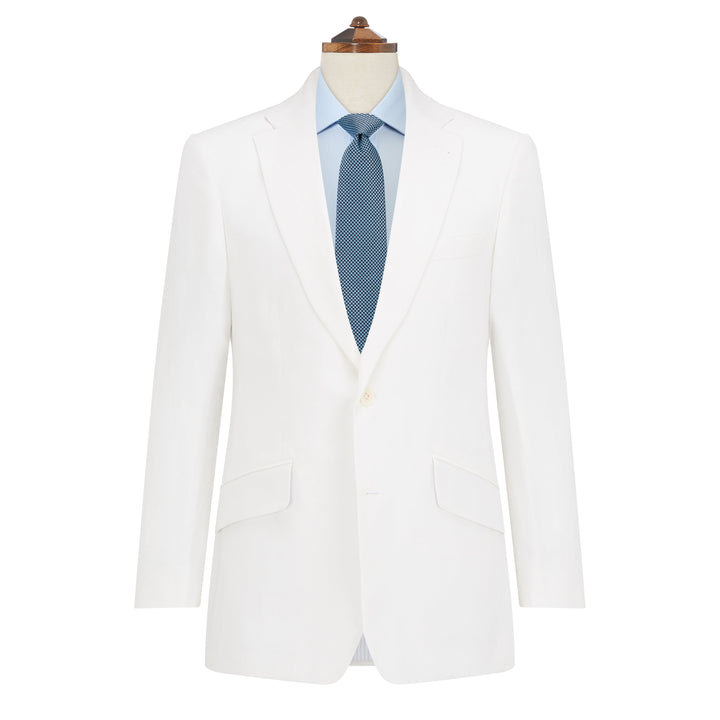 Gregory Chalk White Twill Linen Jacket