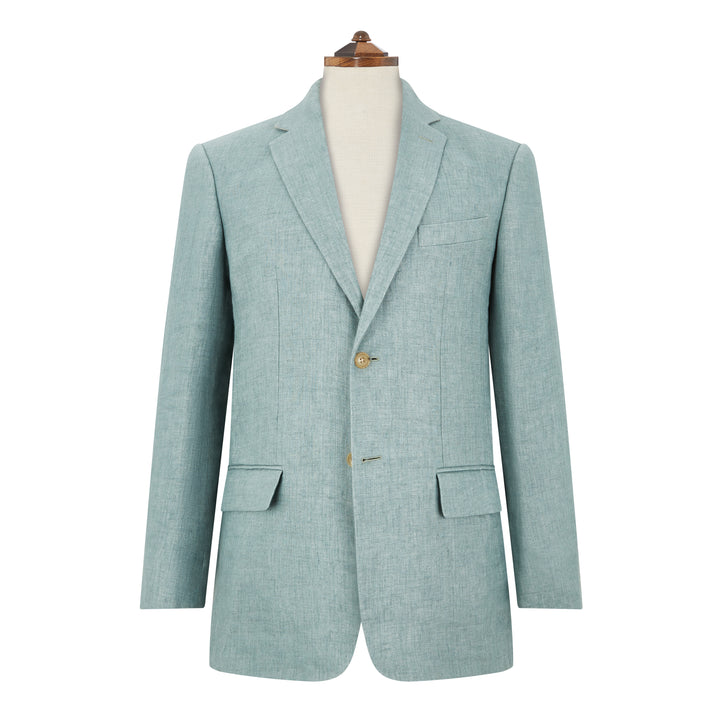 Burleigh Pale Green Double Faced Linen and Silk Jacket