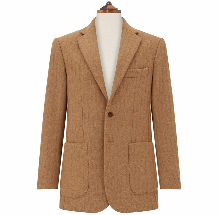 Edgar Beige Knitted Wool and Cashmere Jacket